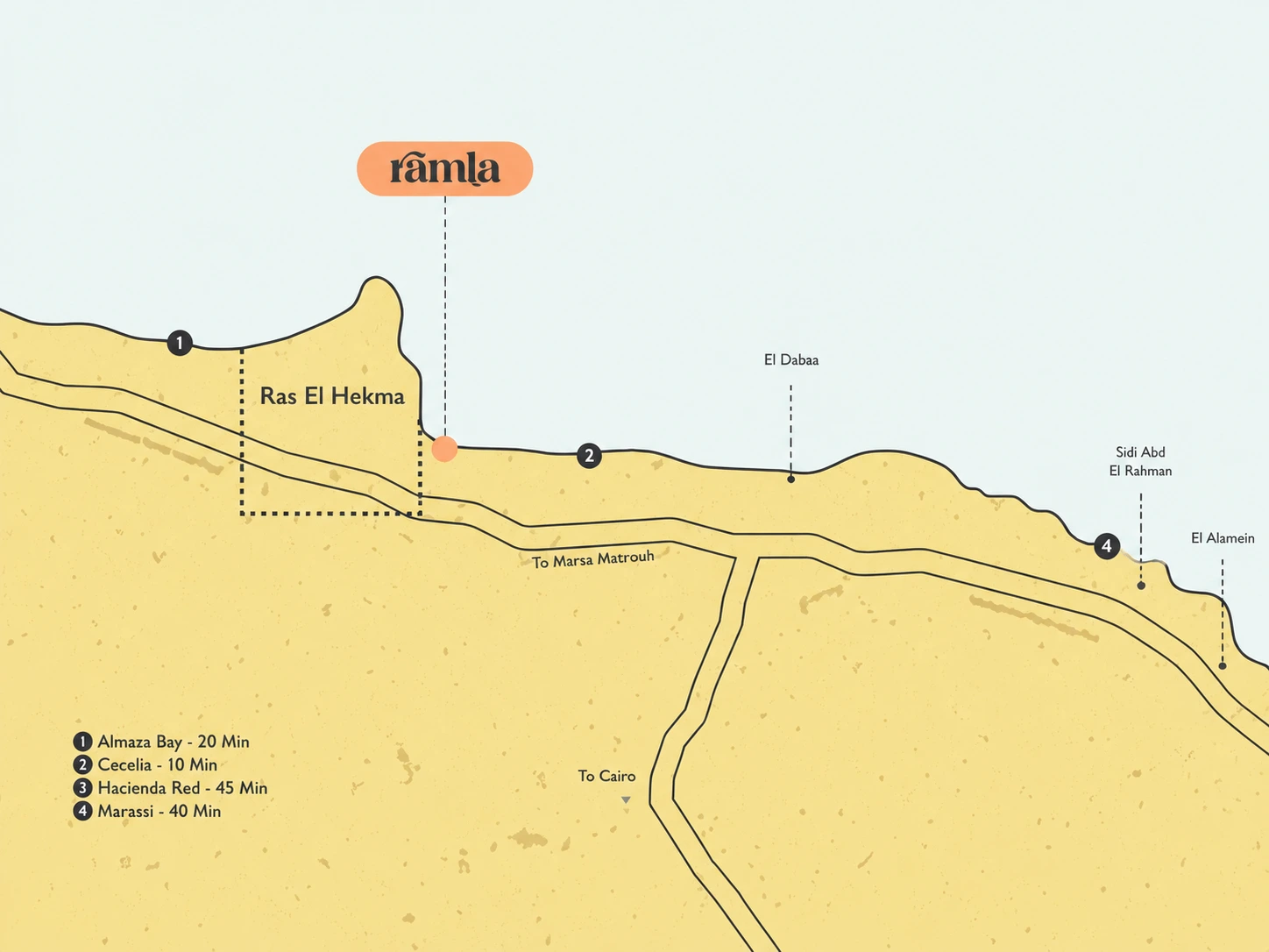 Ramla location in Ras El Hekma